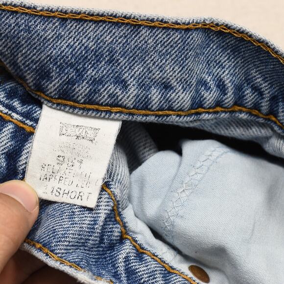 Levi's Men's Cotton Blue Size 14 Short 15951 Relaxed Taper Jeans Orange Tab VTG - Picture 8 of 8